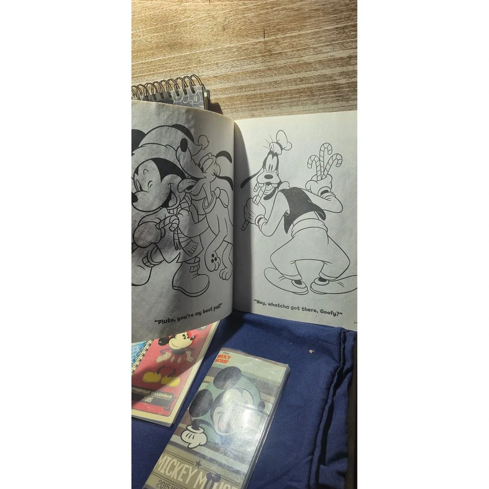 Disney Mickey Mouse Stationery Set Sketchbook Planner Calendars Pencils unopened